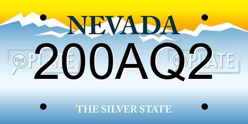 200AQ2 Nevada License Plate