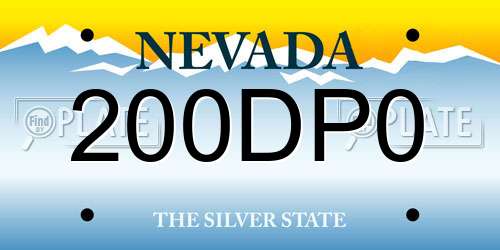 200DP0 Nevada License Plate