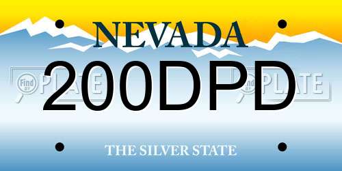 200DPD Nevada License Plate