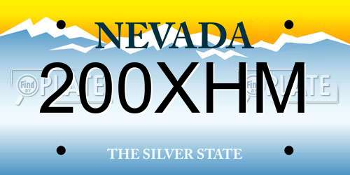 200XHM Nevada License Plate