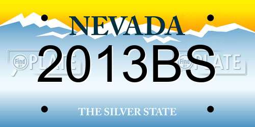 2013BS Nevada License Plate