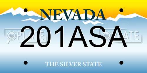 201ASA Nevada License Plate