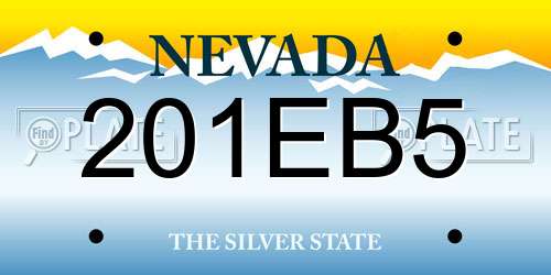 201EB5 Nevada License Plate