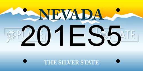 201ES5 Nevada License Plate