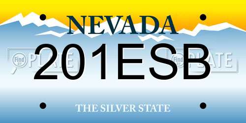 201ESB Nevada License Plate