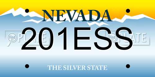 201ESS Nevada License Plate