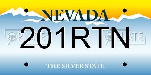 201RTN Nevada License Plate