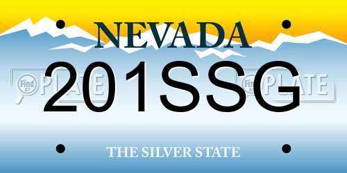 201SSG Nevada License Plate