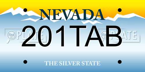 201TAB Nevada License Plate