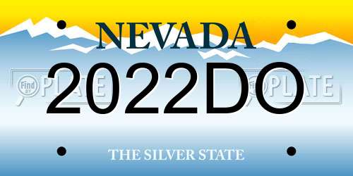 2022DO Nevada License Plate