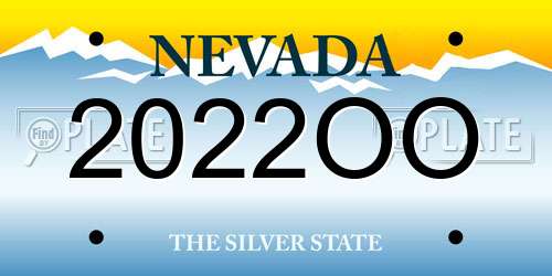 2022OO Nevada License Plate