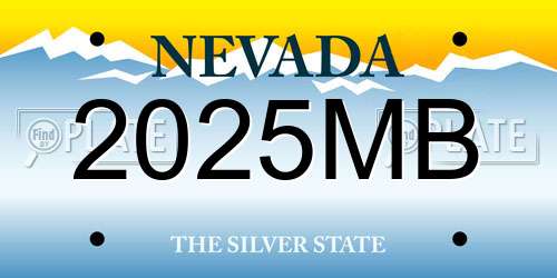 2025MB Nevada License Plate