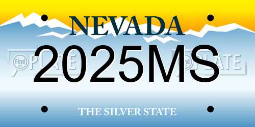 2025MS Nevada License Plate