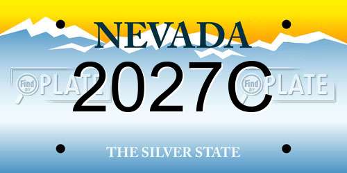 2027C Nevada License Plate