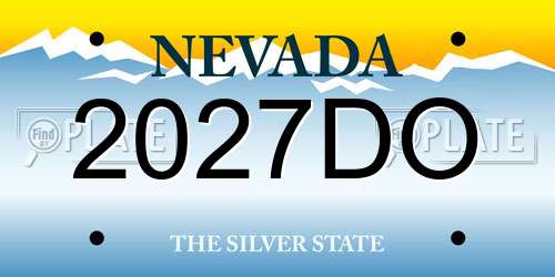 2027DO Nevada License Plate