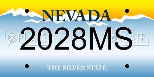 2028MS Nevada License Plate
