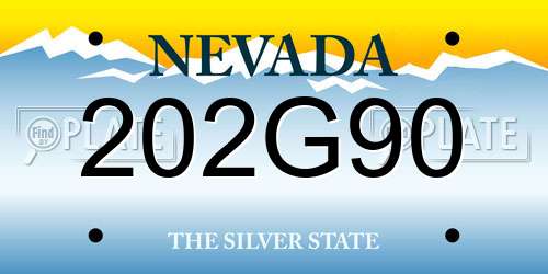 202G90 Nevada License Plate
