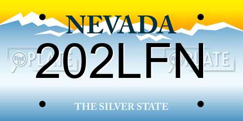 202LFN Nevada License Plate