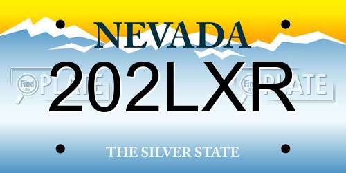 202LXR Nevada License Plate