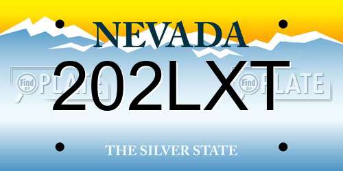 202LXT Nevada License Plate