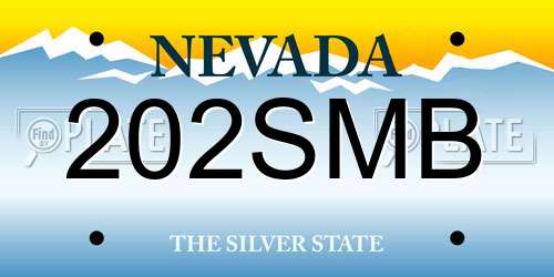 202SMB Nevada License Plate