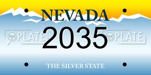 2035 Nevada License Plate
