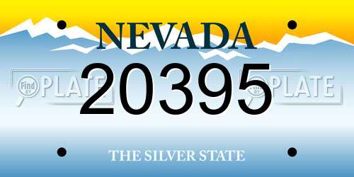 20395 Nevada License Plate