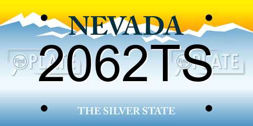 2062TS Nevada License Plate