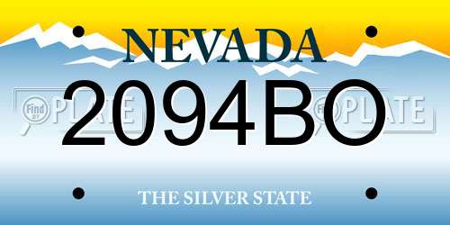 2094BO Nevada License Plate