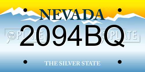 2094BQ Nevada License Plate