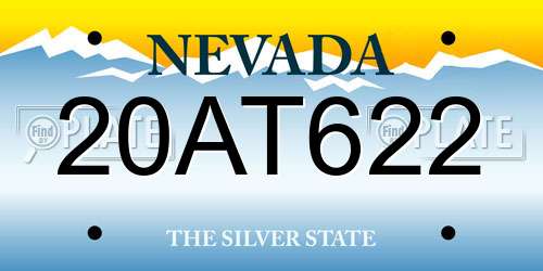 20AT622 Nevada License Plate
