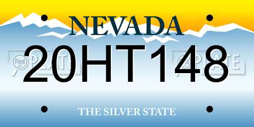 20HT148 Nevada License Plate