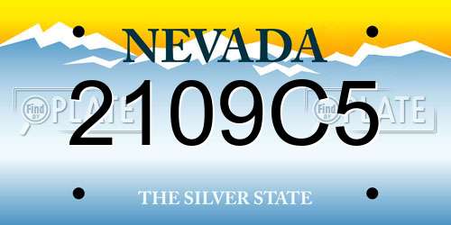 2109C5 Nevada License Plate