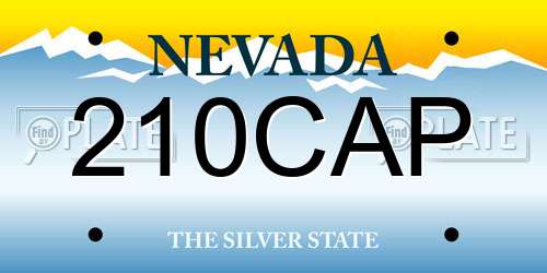 210CAP Nevada License Plate