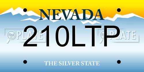 210LTP Nevada License Plate