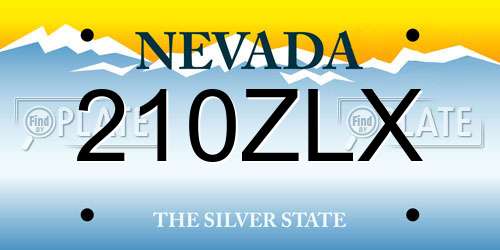 210ZLX Nevada License Plate