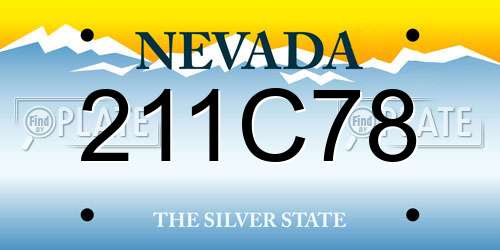 211C78 Nevada License Plate