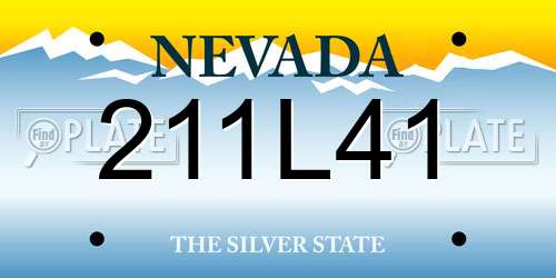 211L41 Nevada License Plate