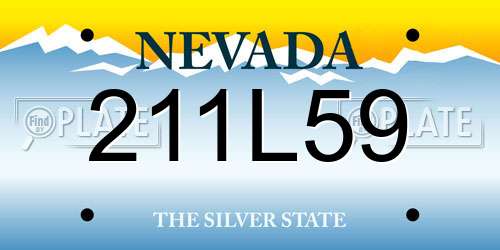 211L59 Nevada License Plate