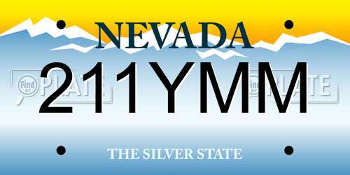 211YMM Nevada License Plate