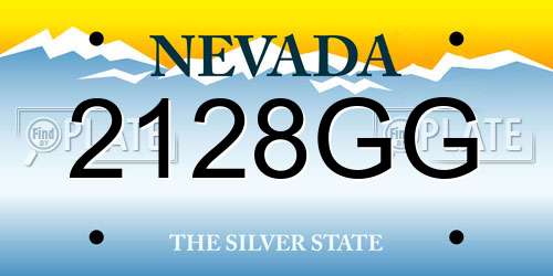 2128GG Nevada License Plate