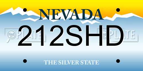 212SHD Nevada License Plate