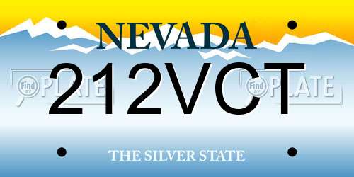 212VCT Nevada License Plate