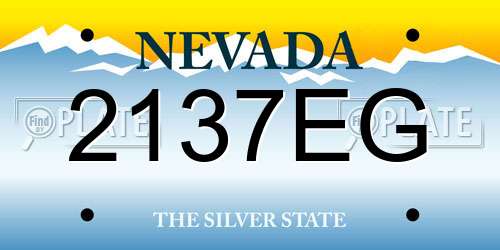 2137EG Nevada License Plate