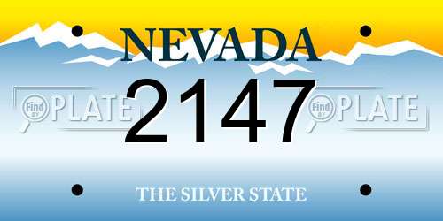 2147 Nevada License Plate