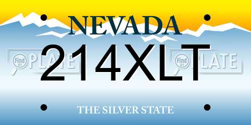 214XLT Nevada License Plate