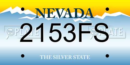 2153FS Nevada License Plate