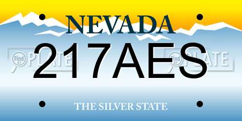 217AES Nevada License Plate
