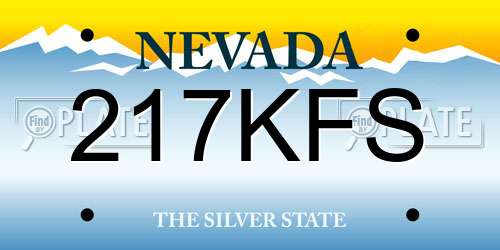 217KFS Nevada License Plate