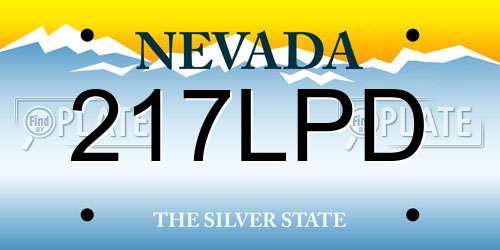 217LPD Nevada License Plate